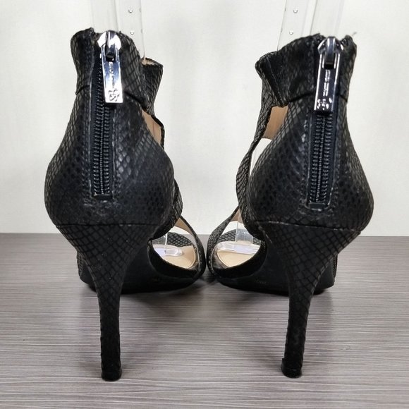 Jessica Simpson Mekos Cutout Sandal, Black Fabric, Womens Size 7 M / 37 - Picture 5 of 12